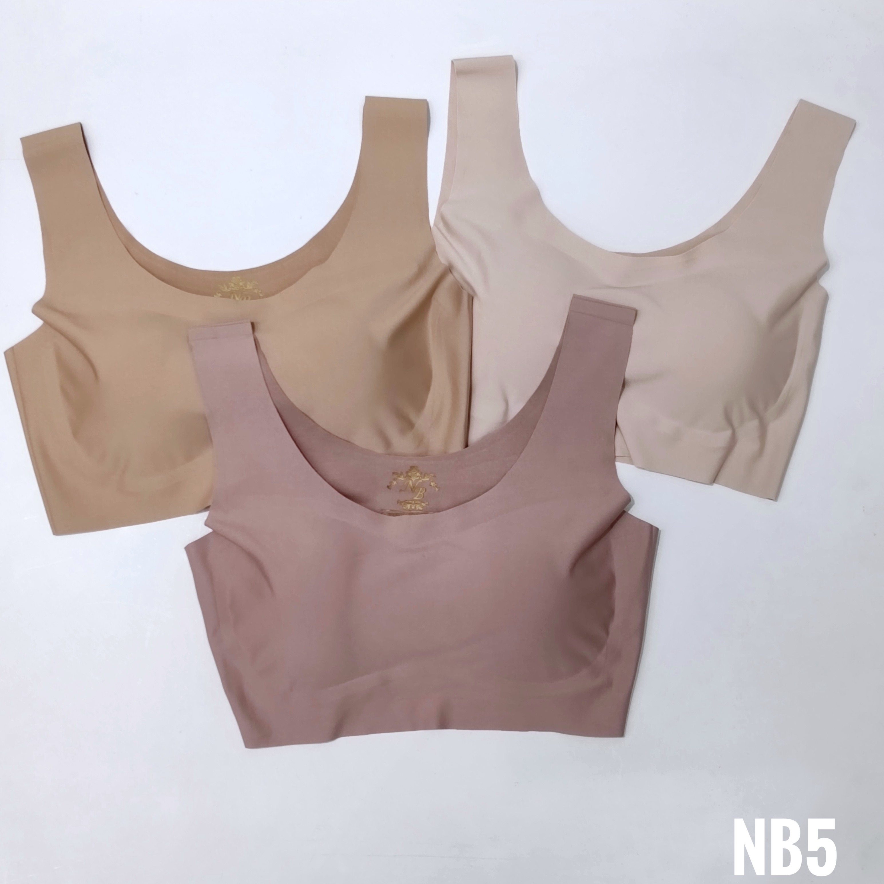 2MUAY SEAMLESS UNDERWEAR บราสวมหัว บราไร้โครง ไร้ตะเข็บ ใส่สบาย BRA TOP 3สี SIZE M, L, XL รุ่น NB5