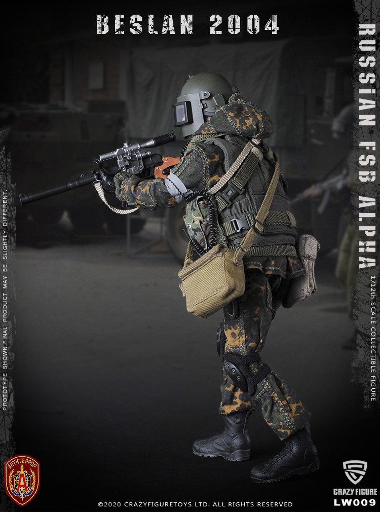 [สั่งจอง] Crazy Figure LW009 1/12 Russian alpha special forces sniper