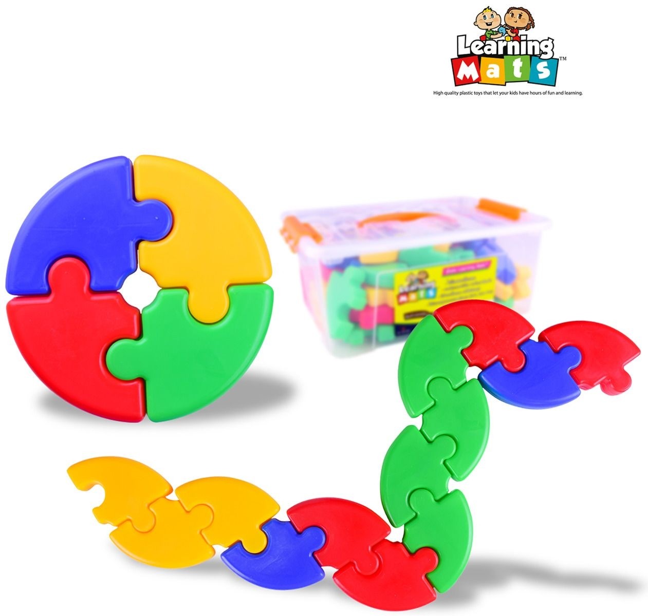 วงกลมพาเพลิน 56 ชิ้น ตัวต่อวงกลม ,ตัวต่อ , ส่งเสริมการเรียนรู้ ,ของเล่นเสริมพัฒนาการ,ของเล่น , สื่อการสอน ,เสริมจินตนาการ