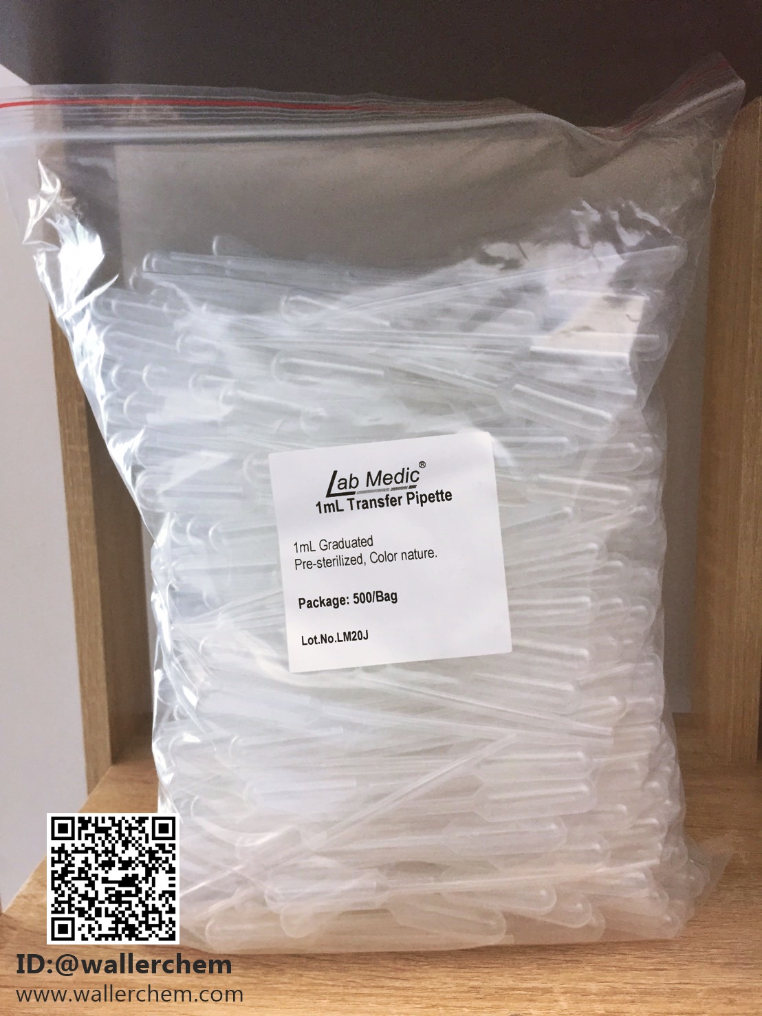 หลอดหยดพลาสติก (Dropper) 1ml (500pcs/pK)