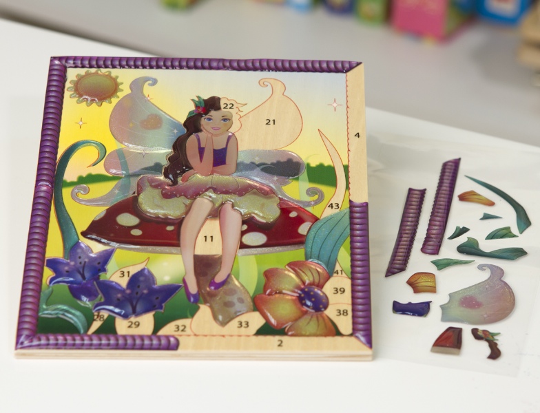 ชุดติดสติ๊กเกอร์ตามตัวเลขบนแผ่นพลาสติก รุ่นลายนางฟ้า ฝึกการรู้จักตัวเลข ฝึกสมาธิ Peel Press Sticker by Number Fairy Melissa&Doug, ของเล่นเสริมพัฒนาการ, ของเล่น