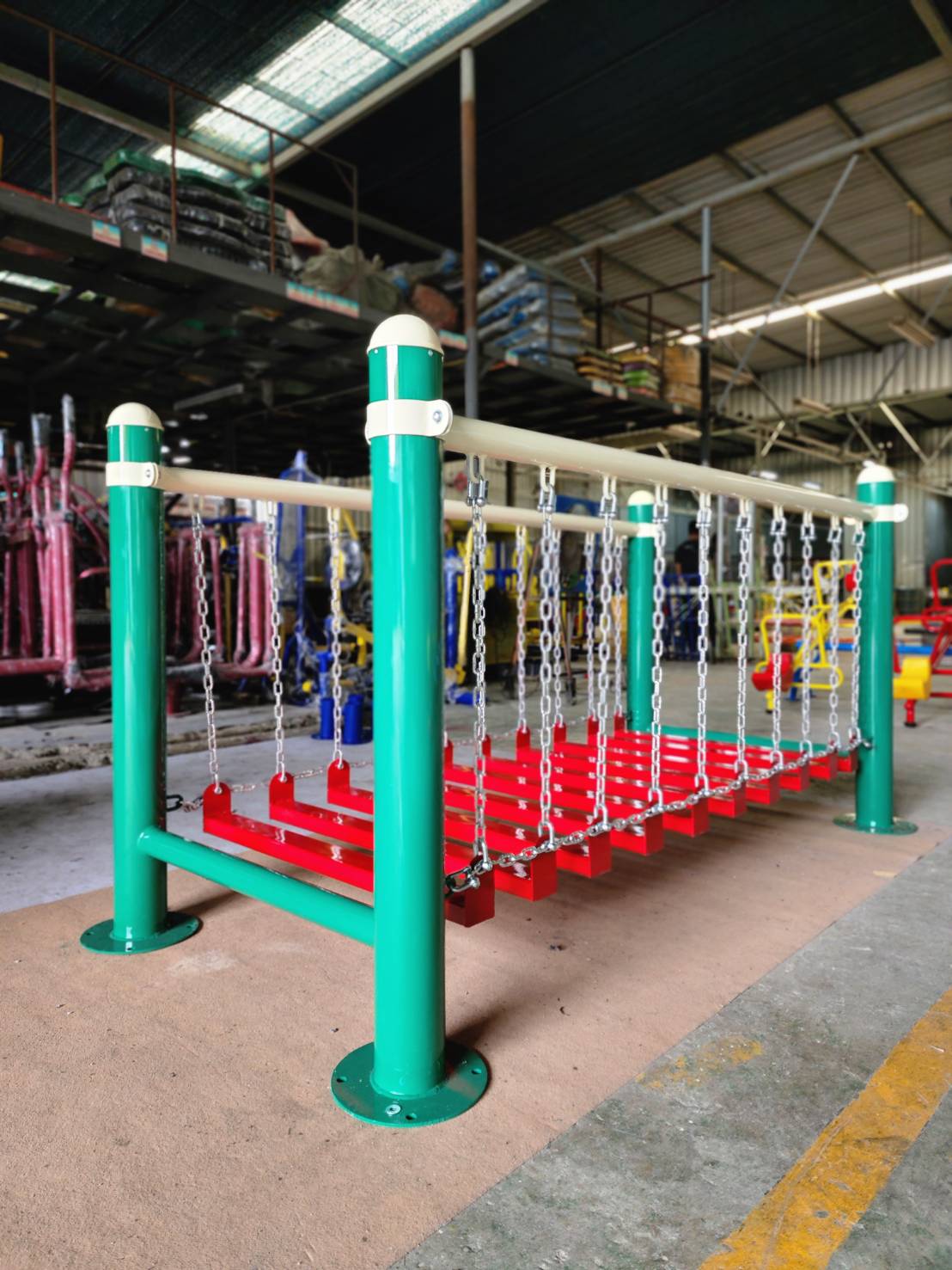 สะพานแขวนโซ่ทรงตัว สะพานทรงตัว สะพานแขวน เครื่องเล่นสนามกลางแจ้ง เครื่องเล่นสนามเหล็ก , ของเล่น สั่งผลิต 10-20 วัน