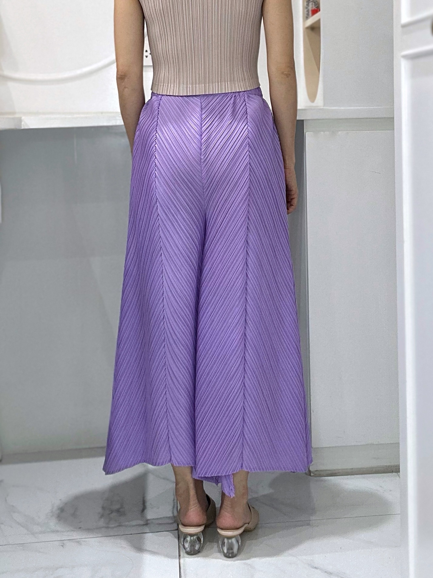 ปรับราคาลง20%!! ยาว 35 นิ้ว! 2MUAY รุ่น GJO1056 กางเกงพลีทคุณภาพ FLARE PLEATED PANTS 10 สี FREE SIZE