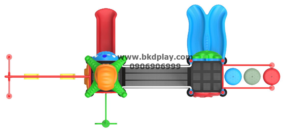 ชุดหอปลาหมึก+ปีนป่าย +ชิงช้า2ที่นั่ง เครื่องเล่นสนาม กลางแจ้ง เหล็ก, สไลเดอร์ ของเล่น สนามเด็กเล่น สั่งผลิต 10-20 วัน ขนาด310x700x250 ซม.
