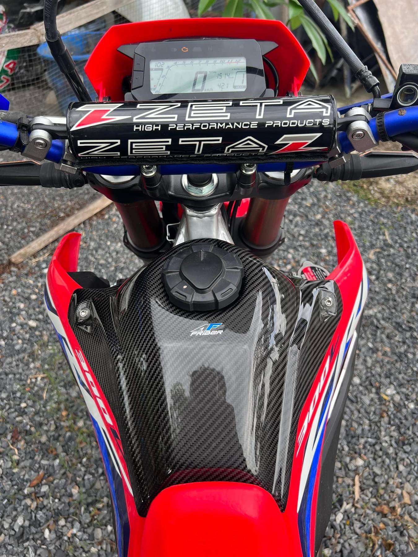 ครอบถังคาร์บอน AF Friber Carbon CRF300L ลาย 1 แบบใหญ่