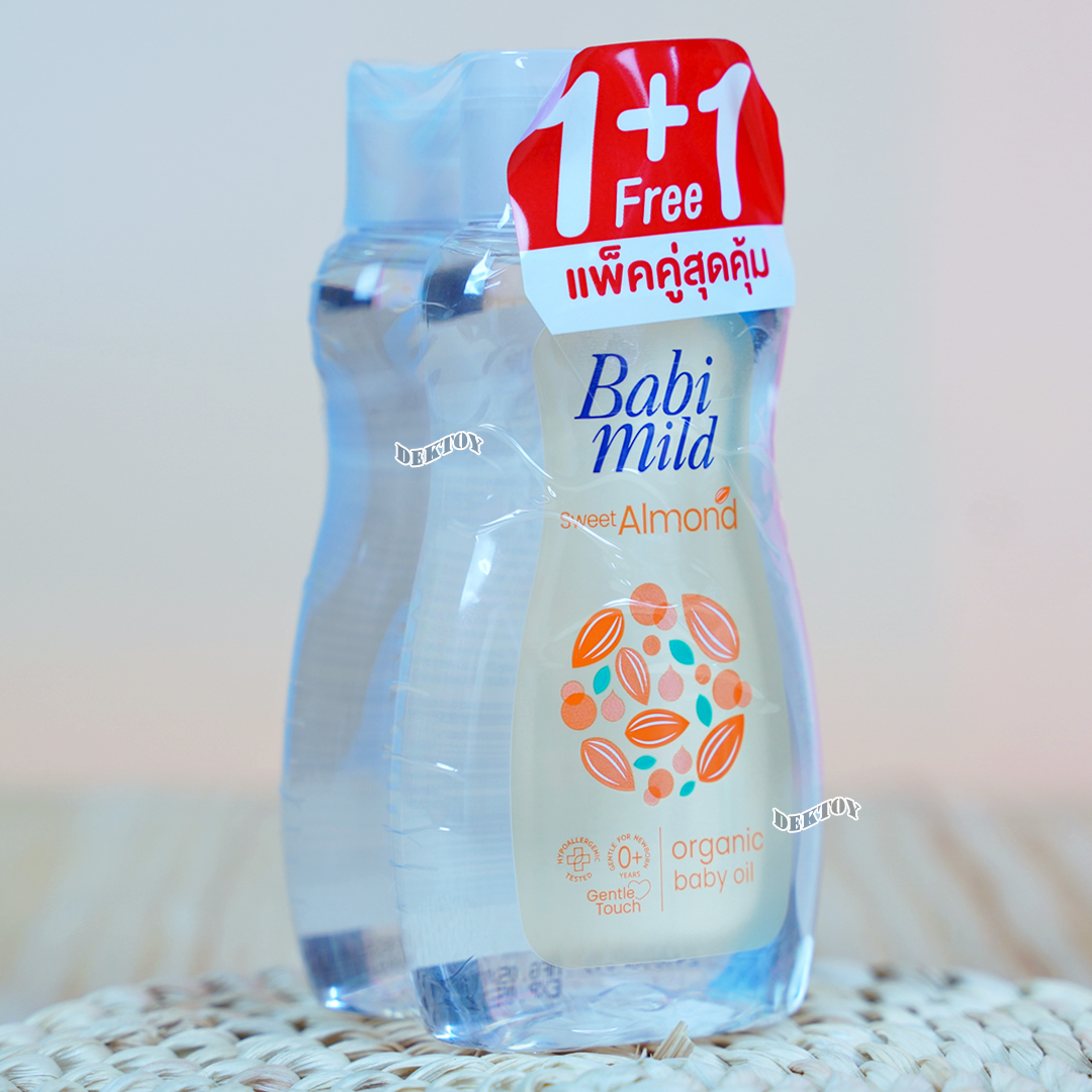 1ฟรี1 Babimild เบบี้มายด์ ออร์แกนิก เบบี้ ออยล์ มีให้เลือก 3 สี 100 มล.