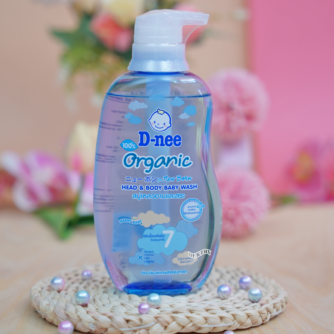 D-nee organic ดีนี่ ออร์แกนิค สบู่เหลวอาบและสระผม ฟอร์นิวบอร์น380มล.