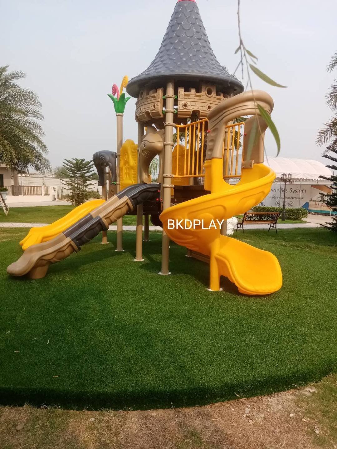 เครื่องเล่นสนามกลางแจ้ง ชุด ปราสาทแฮรี่, ครุภัณฑ์สนามเด็กเล่น, สพฐ,โครงการโรงเรียนประชารัฐ ศูนย์พัฒนาเด็กเล็ก playground,สไลเดอร์,ของเล่นเสริมพัฒนาการ,เครื่องเล่นสนาม, สนามเด็กเล่น