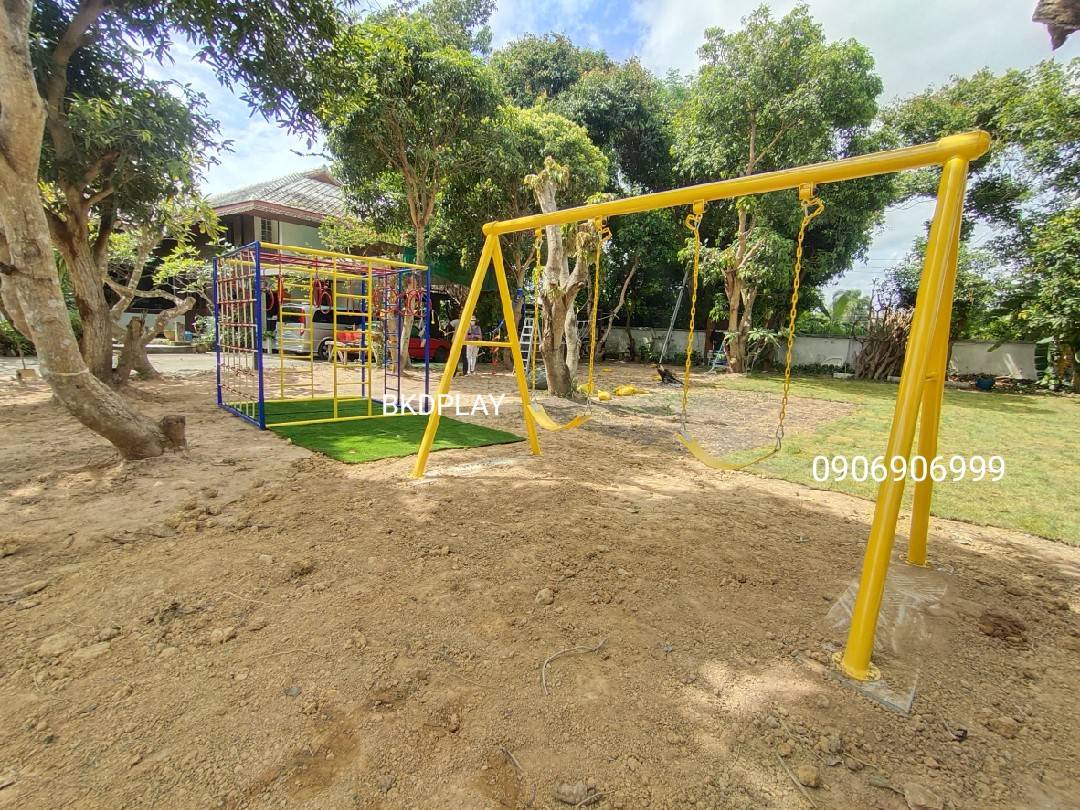 ชิงช้า2ที่นั่งโครงเหล็ก ชิงช้าเด็กโต เสาใหญ่ พร้อมส่ง, ชิงช้าเหล็ก ของเล่นสนาม, เครื่องเล่นสนามกลางแจ้ง พร้อมส่ง