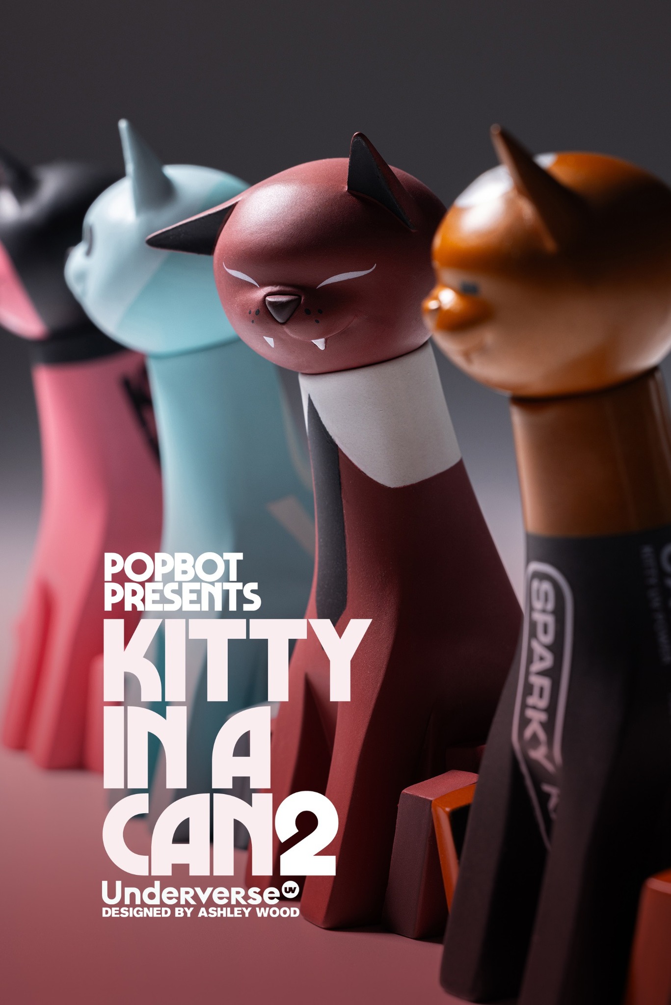 [สั่งจอง]Underverse UV202309 ：Popbot Kitty In A Can！10Cm (กล่องสุ่มเซต9ตัว)