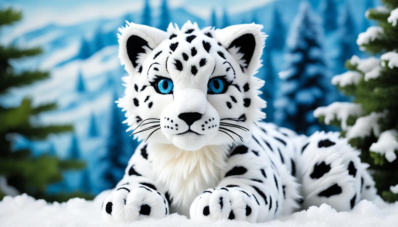 Snow leopard plush toy