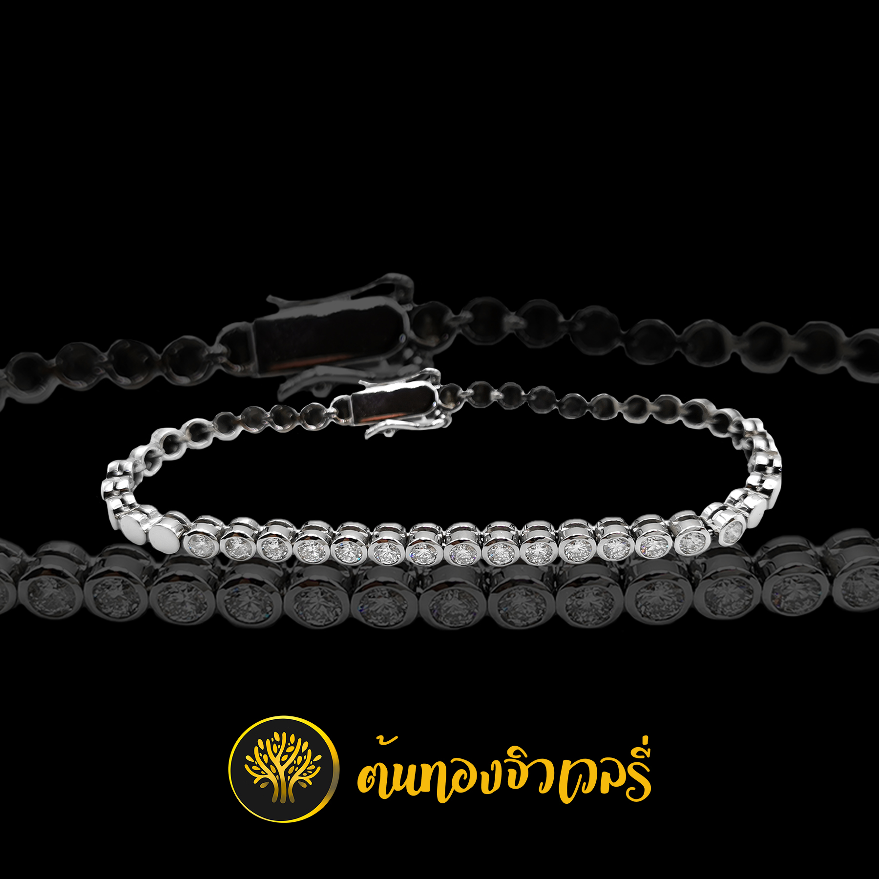 กำไลข้อมือเงิน ฝังเพชรแถว สวยๆปังๆเลย งานดีเวอร์ๆอีกแล้วว