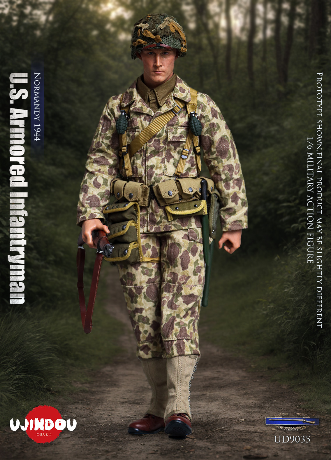 [สั่งจอง] UJINDOU UD9035 1/6 : WWII U.S. Armored Infantryman,Normandy 1944