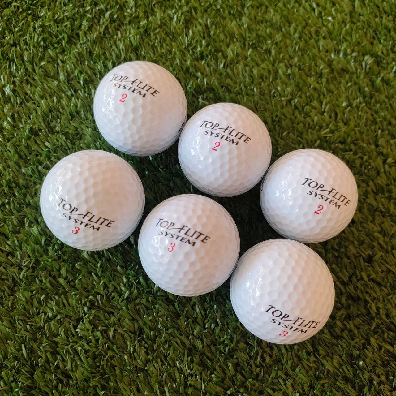 ลูกกอล์ฟ TOP FLITE SYSTEM T รุ่นพรีเมี่ยม 1 หลอดมี 3 ลูก สีขาว ตีดีมากๆๆๆ ไม้กอล์ฟมือสอง ของแท้ BY NakaraLuxurious
