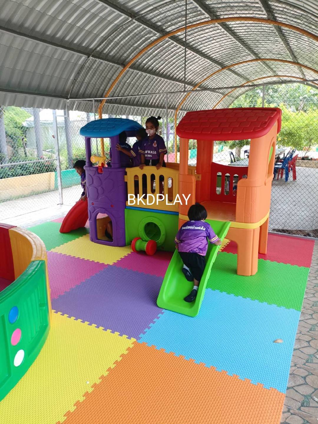 บ้านน้อย2ชั้นหลากสี บ้านสไลเดอร์ สไลเดอร์พร้อมปีนป่าย บ้านสไลเดอร์ของเล่น บ้านน้อยสองชั้น สไลเดอร์บ้าน,กระดานลื่น , เครื่องเล่นสนามในร่ม กลางแจ้ง kidszone พร้อมส่ง