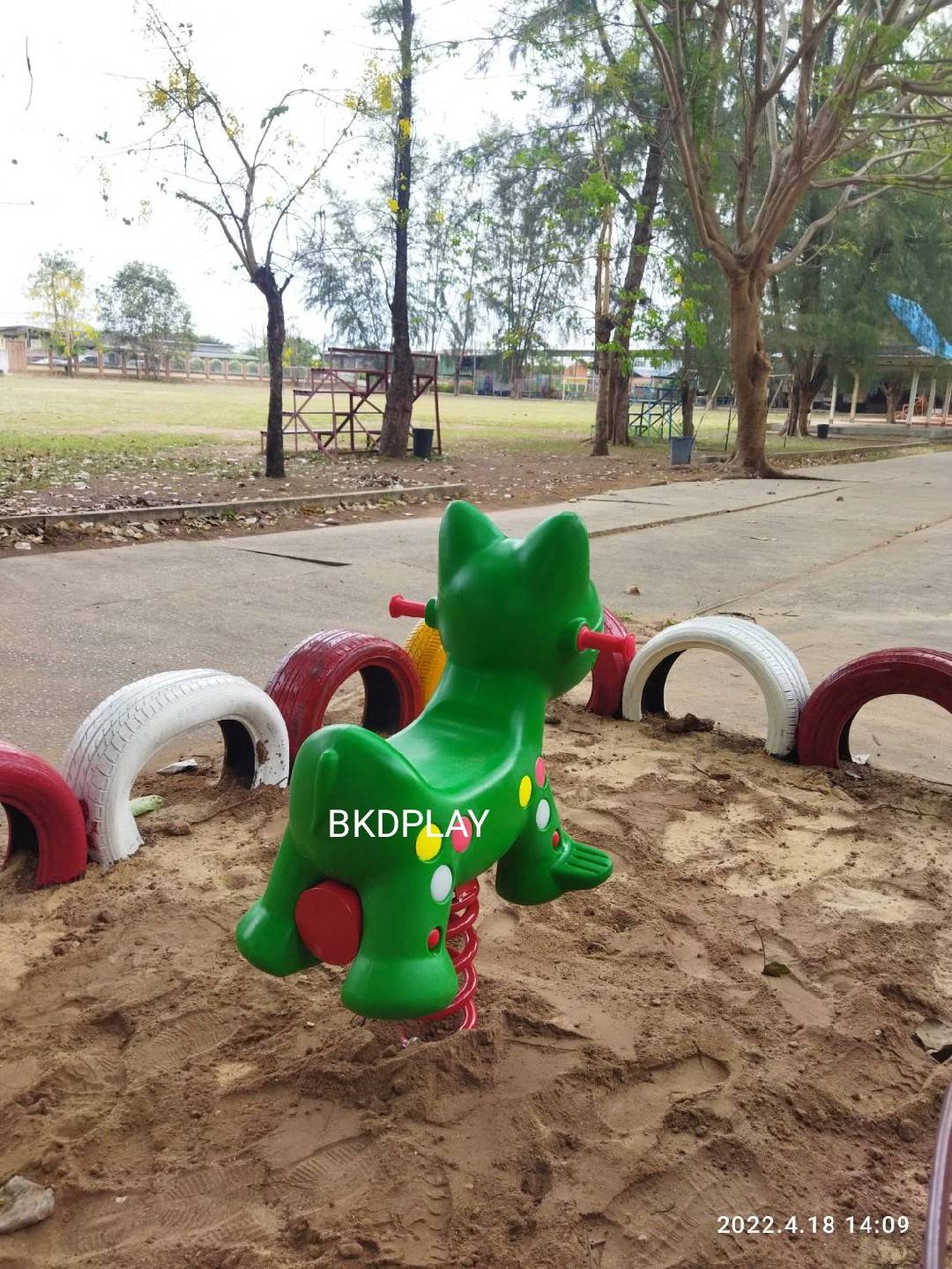 แมวสปริงโยกเยก,โยกเยกสปริง,ของเล่น,เครื่องเล่นสนามกลางแจ้ง สินค้าพร้อมส่ง