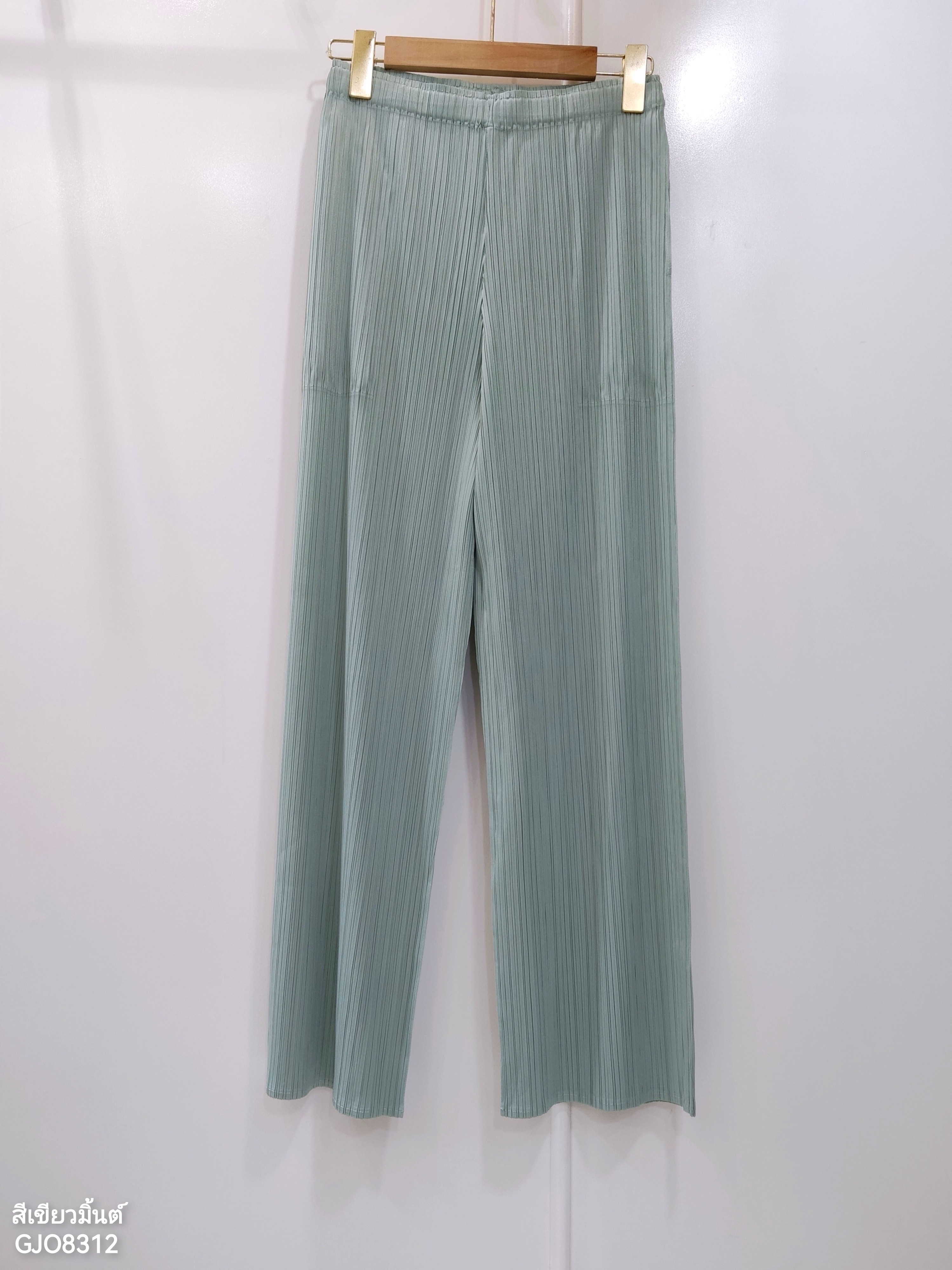 ยาว37นิ้ว! 2MUAY BASIC รุ่น GJO8312 กางเกงผู้หญิง กางเกงอัดพลีทคุณภาพ BASIC STRAIGHT PLEATED PANTS 12สี FREE SIZE