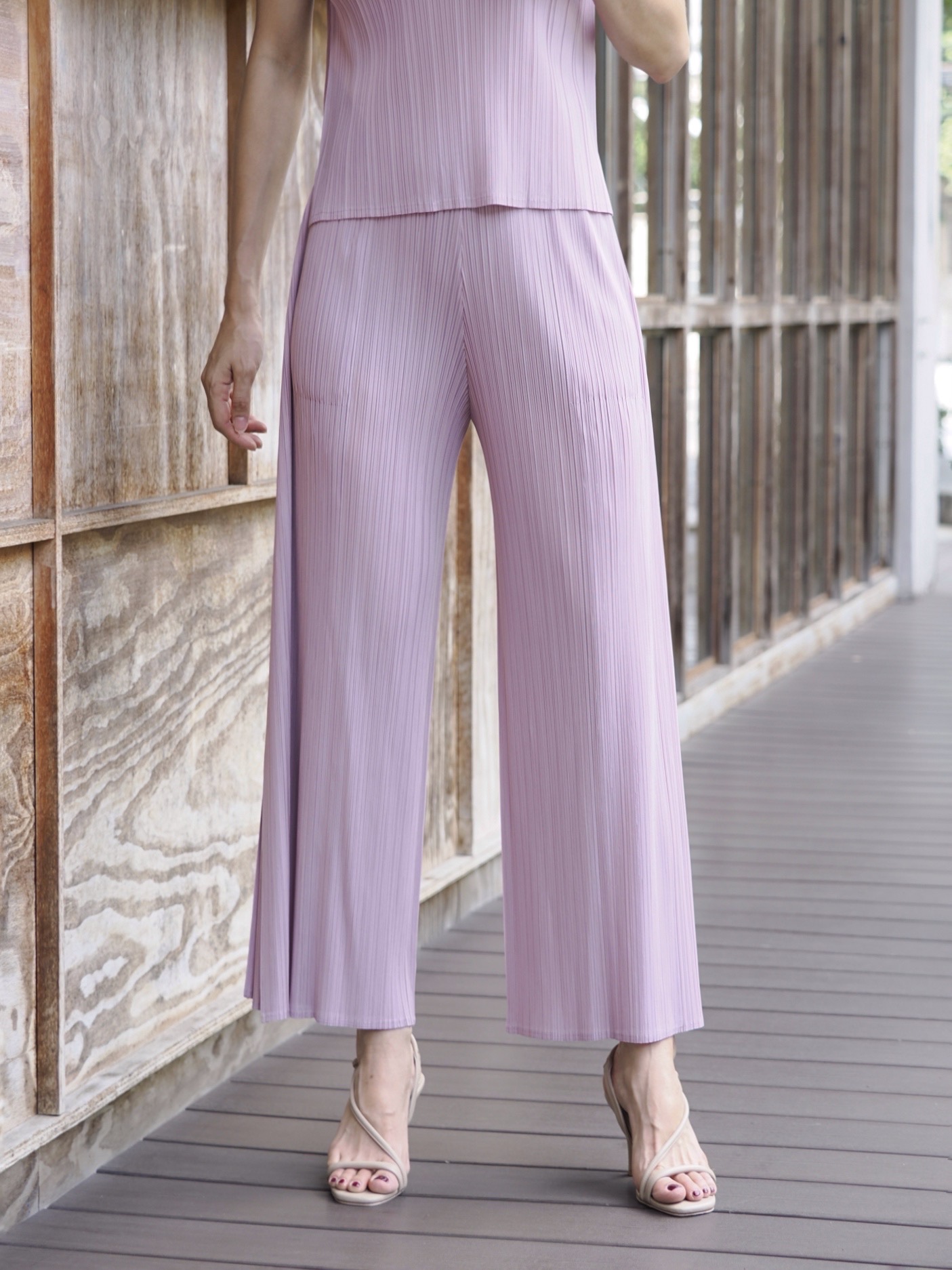 ปรับราคาลง20%!! ยาว36 นิ้ว! 2MUAY รุ่น GJO5196-9 กางเกงพลีทคุณภาพ STRAIGHT LEG DRAPED SIDE PLEATED PANT 5 สี FREE SIZE