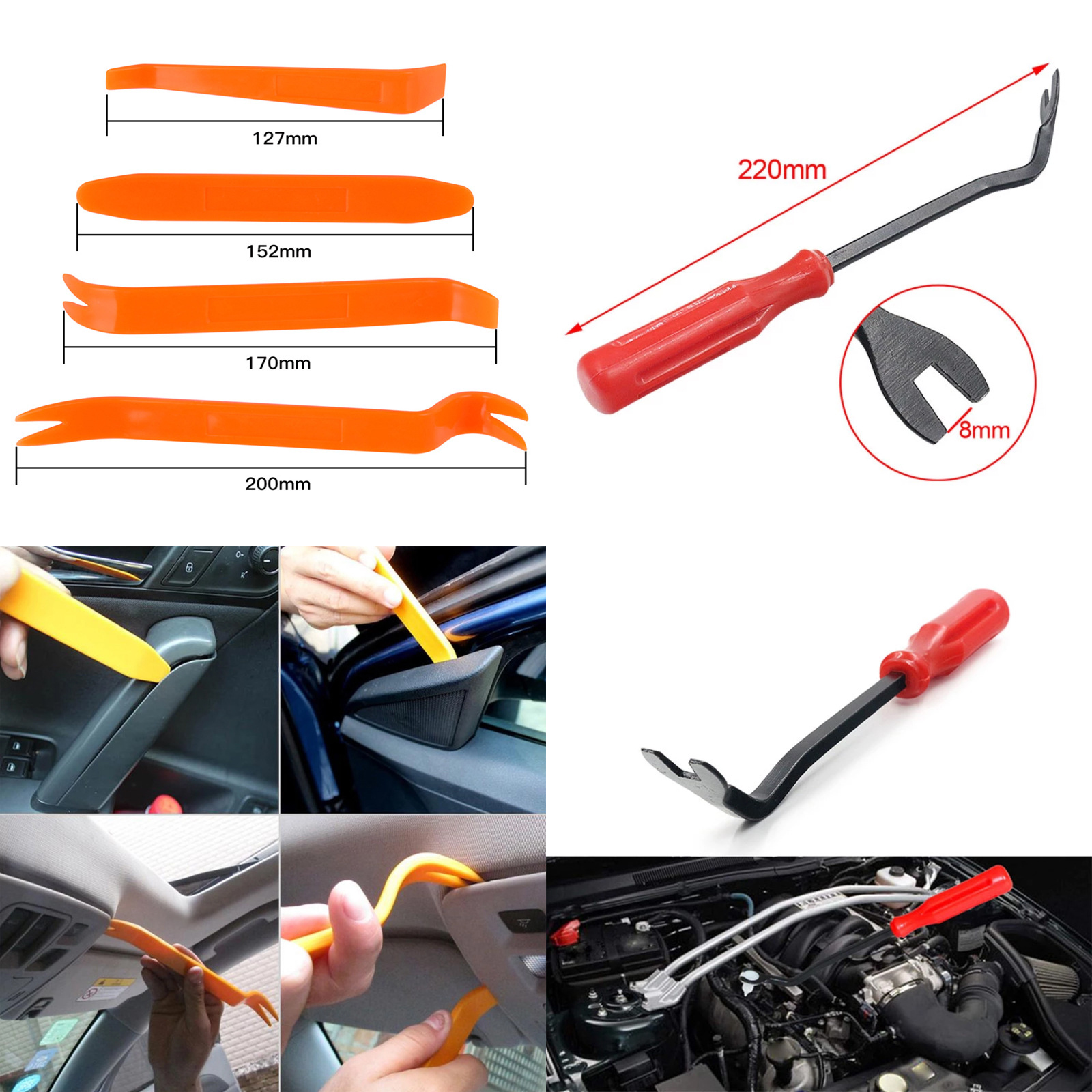 เครื่องมือแกะคอนโซลรถยนต์ มีให้เลือก 2แบบ ที่พลาสติกแพ็ค 4ชิ้น และไขควงงัด ใช้งานง่าย วัสดุแข็งแรง