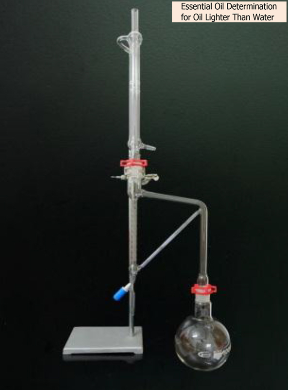 ชุดกลั่น Essential Oil Determination (สำหรับน้ำมันที่ เบากว่าน้ำ)