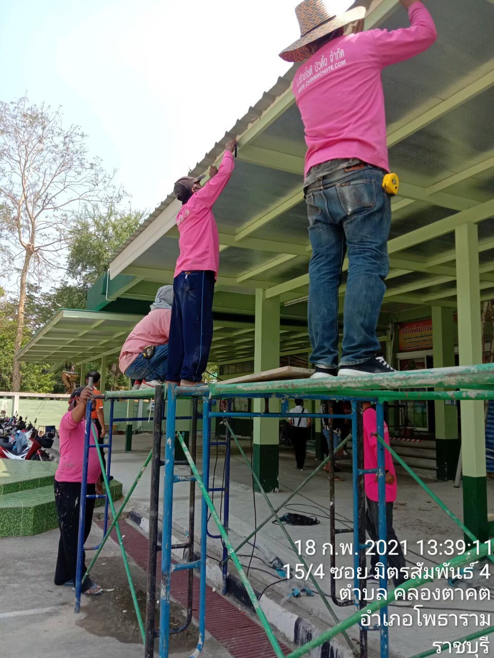 สร้างหลังคา&ทางเดินกรมที่ดิน สาขาโพธาราม(ราชบุรี)