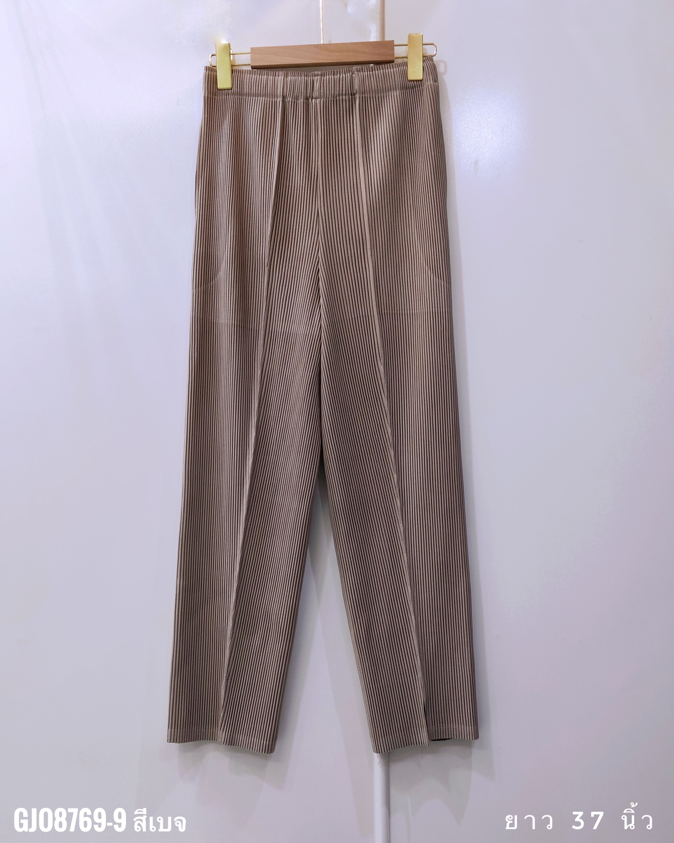 ยาว36,37นิ้ว!! 2MUAY รุ่น GJO8769 กางเกงผ้าหนาอัดพลีท THICK SLIM SPILT FRONT PLEATED PANTS 14 สี FREE SIZE
