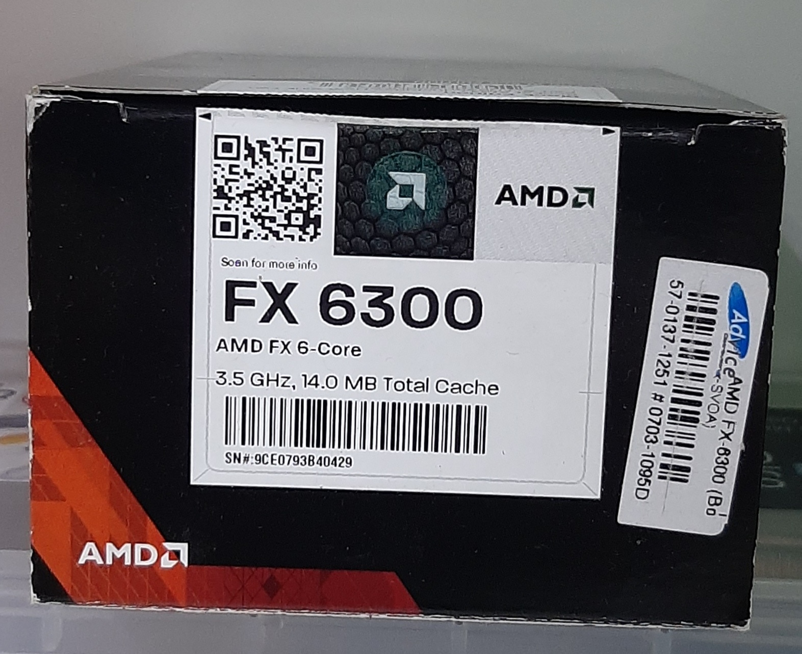 ซีพียู มือสอง AMD FX-6300 (แคช 8MB, 3.50GHz, 6C6T) ประกันร้าน 1 เดือน