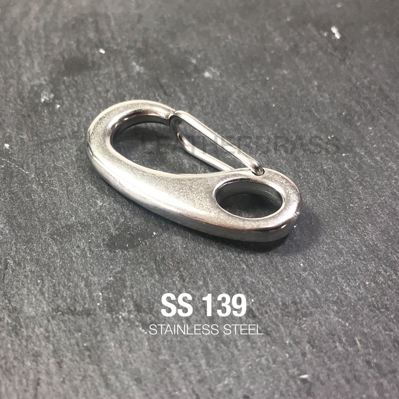 SS139 ตะขอเชือก ตะขอพวงกุญแจ เนื้อสเตนเลสแท้ **ราคาต่อชิ้น** อุปกรณ์เดินป่า ปีนเขา แค้มป์ leatherbrass