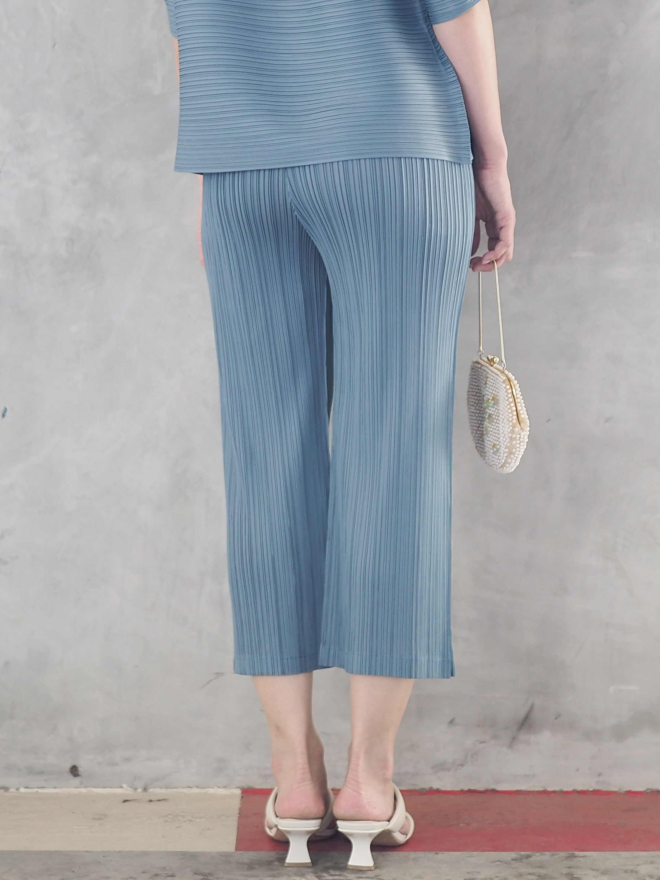ยาว34นิ้ว! 2MUAY รุ่น GJO7573-9 กางเกงอัดพลีทคุณภาพ STRAIGHT LEG PLEATED PANT 7 สี FREE SIZE