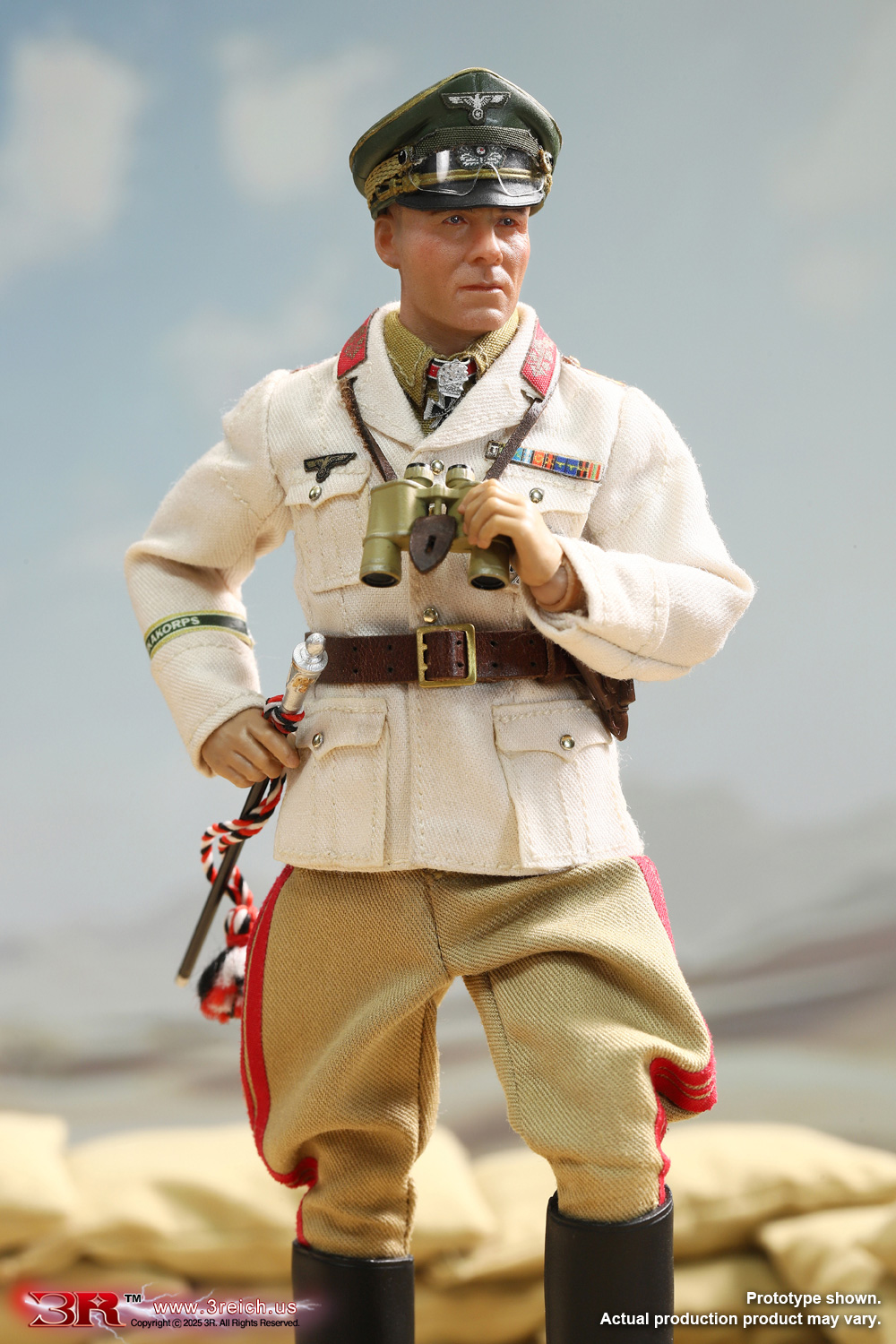 [สั่งจอง] 3R TG80004 1/12 : Mini Reich Series - General Field Marshal of German Afrika Korps - Erwin Rommel, The Desert Fox