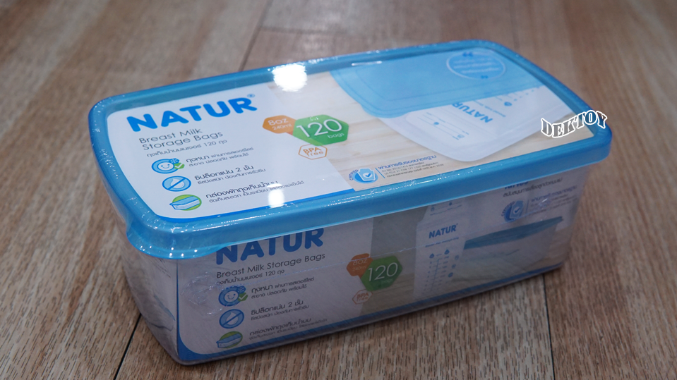 NATUR เนเจอร์ กล่องเก็บสต็อกน้ำนมแม่ เนเจอร์ พร้อมถุงเก็บน้ำนม 8oz แพ็ก 120 ถุง แพ็ค 2 กล่อง