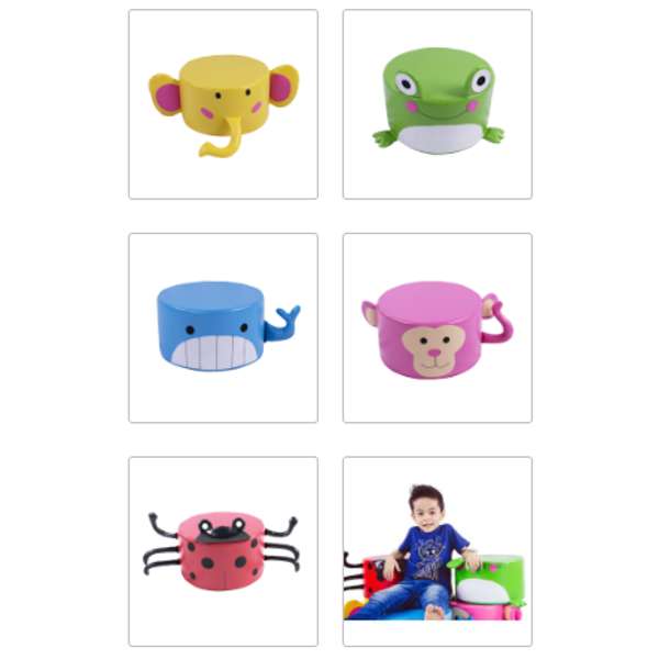 ชุดโซฟารูปสัตว์หรรษา 5 ชนิด เบาะนุ่มนิ่ม เรขาคณิตนุ่มนิ่ม Kids Zone พร้อมส่ง