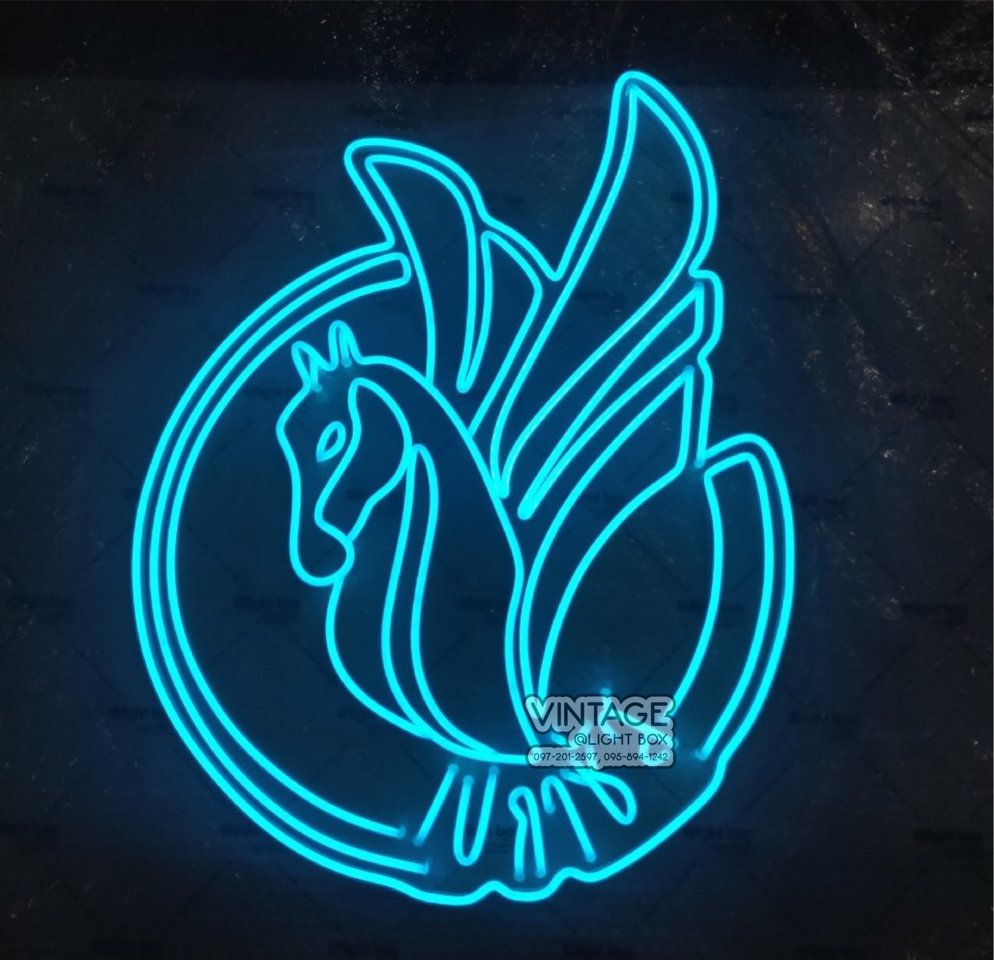 ป้ายไฟนีออนFlex แสงสีฟ้า