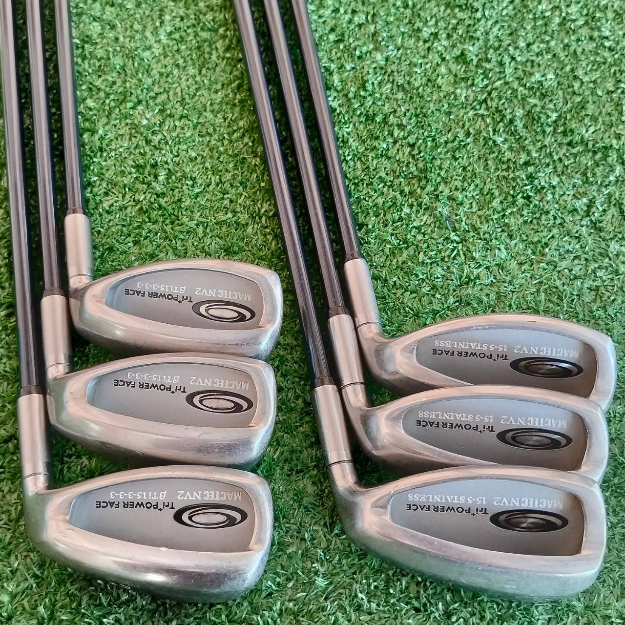 ชุดเหล็ก MACTEC TRI POWER FACE มีเหล็ก 6-9 เเละ PW AW SW ** ชุดนี้ขาดเหล็ก 8 ** ก้าน MACTEC NV2 FLEX R เป็นชุดเหล็กตีไกลมากอีกหนึ่งชุด!! ไม้กอล์ฟมือสอง ของแท้ BY NakaraLuxurious