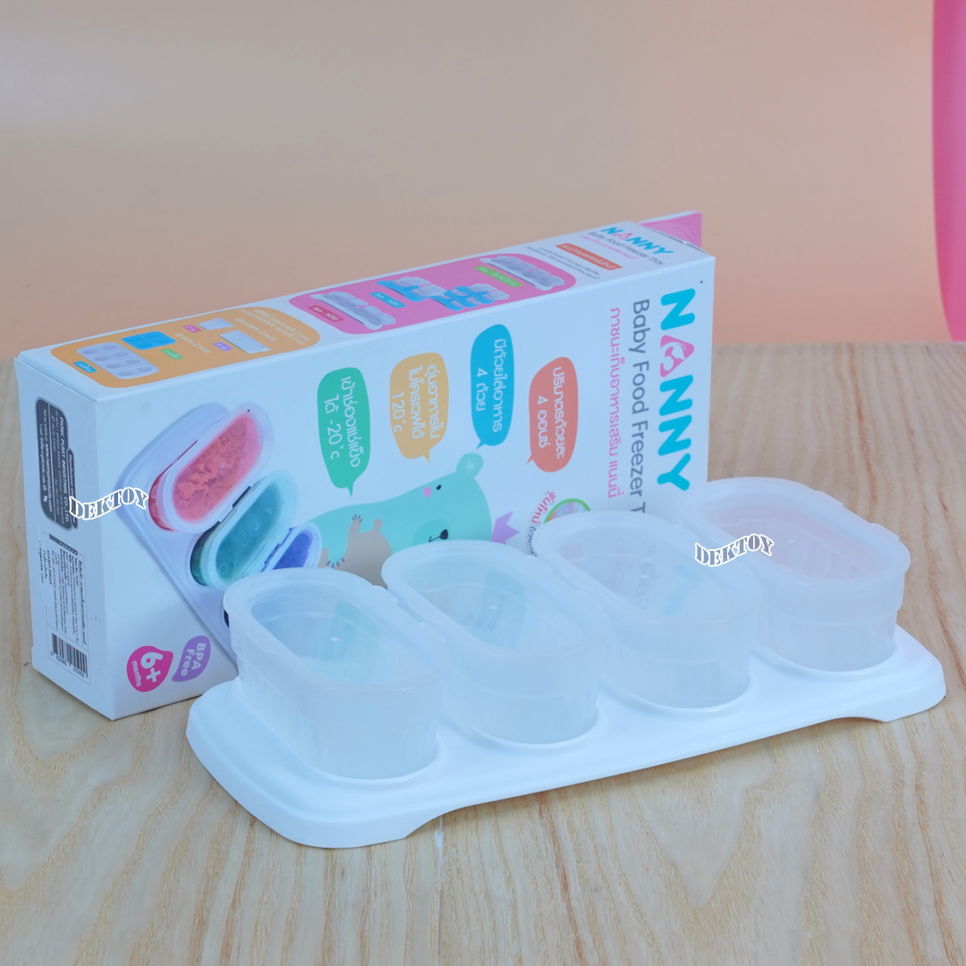 NANNY แนนนี่ กล่องเก็บอาหารสำหรับแช่แข็ง 4 ถ้วย ขนาด 140 มล.N280/C