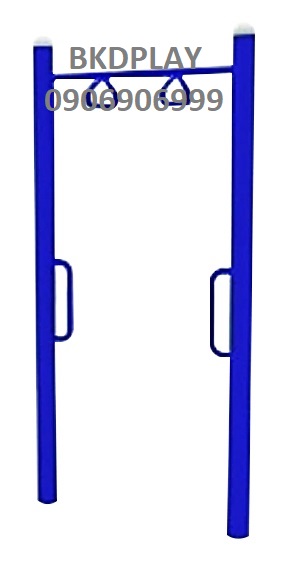 เครื่องออกกำลังกาย กลางแจ้ง ชุดอุปกรณ์ บริหารเอว สะโพก แบบบาร์โหน บาร์เดี่ยว ลานกีฬา อเนกประสงค์ สนามกีฬา สั่งผลิต7-15วัน ขนาด 32 x130 x225 ซม.