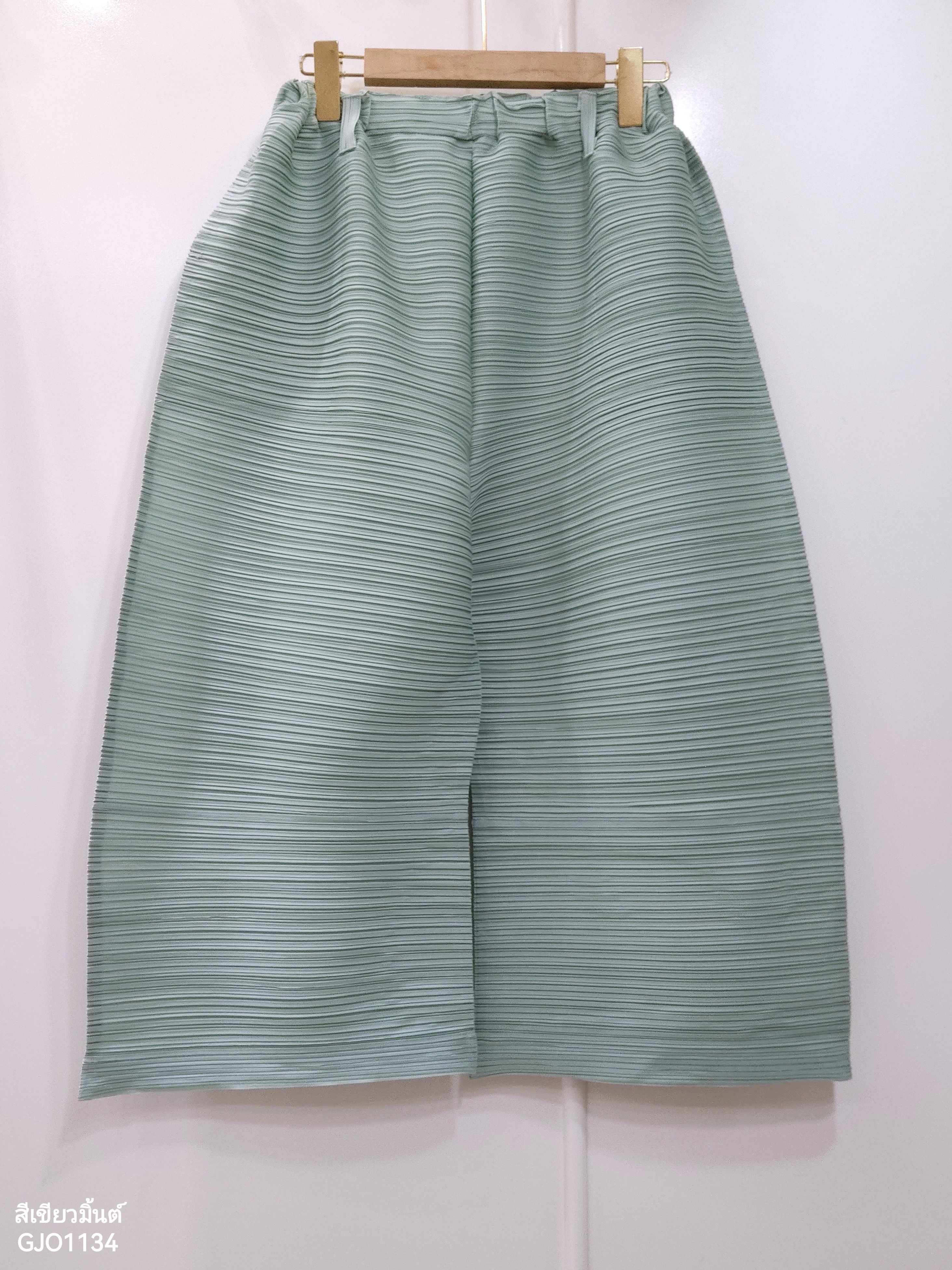 ยาว 32นิ้ว!! 2MUAY รุ่น GJO1134 กางเกงพลีทคุณภาพ CROPPED WIDE LEG PLEATED PANTS 12 สี FREE SIZE