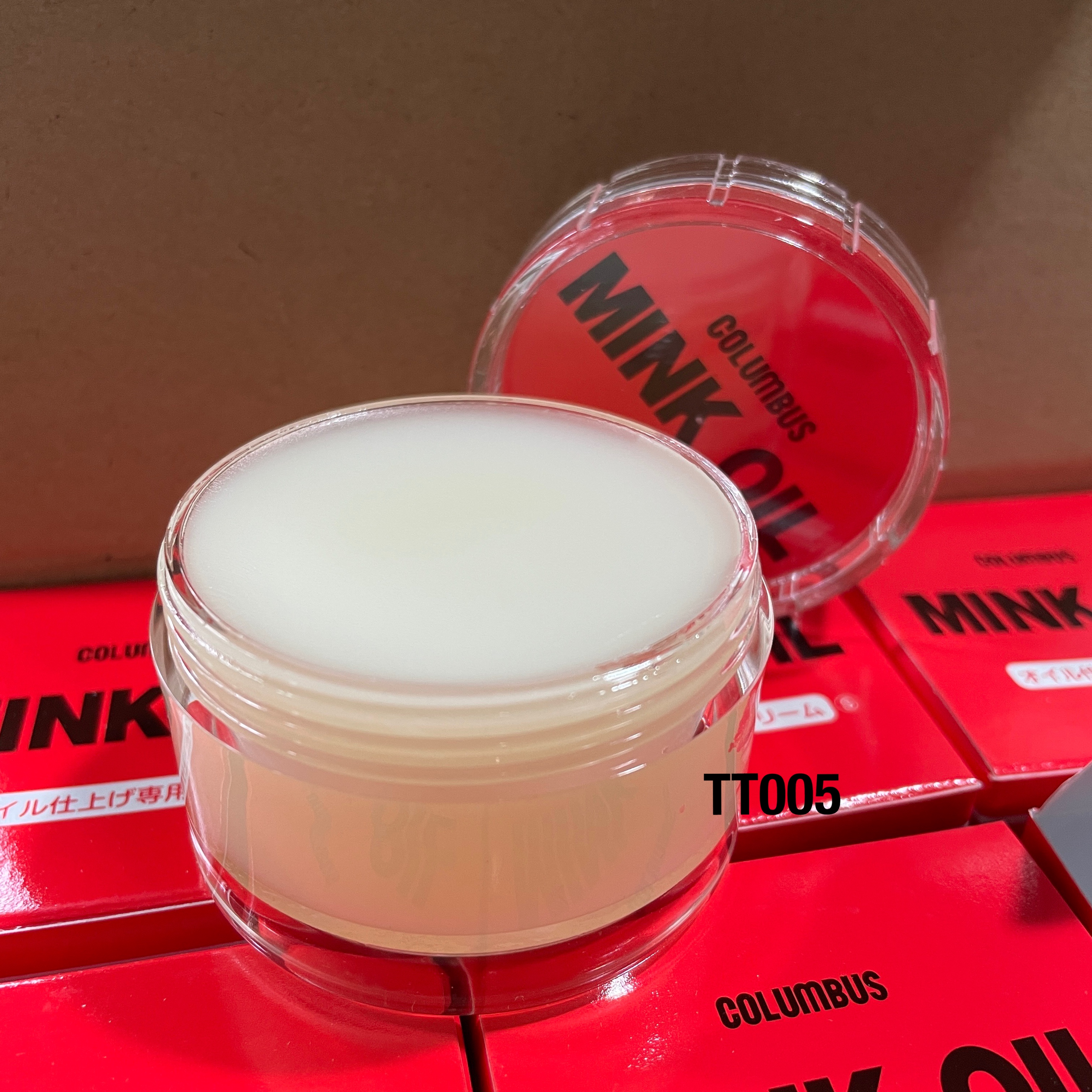 TT005 Mink Oil น้ำยาบำรุงรักษาหนัง อุปกรณ์งานหนัง leatherbrass**ราคาต่อกระปุก**