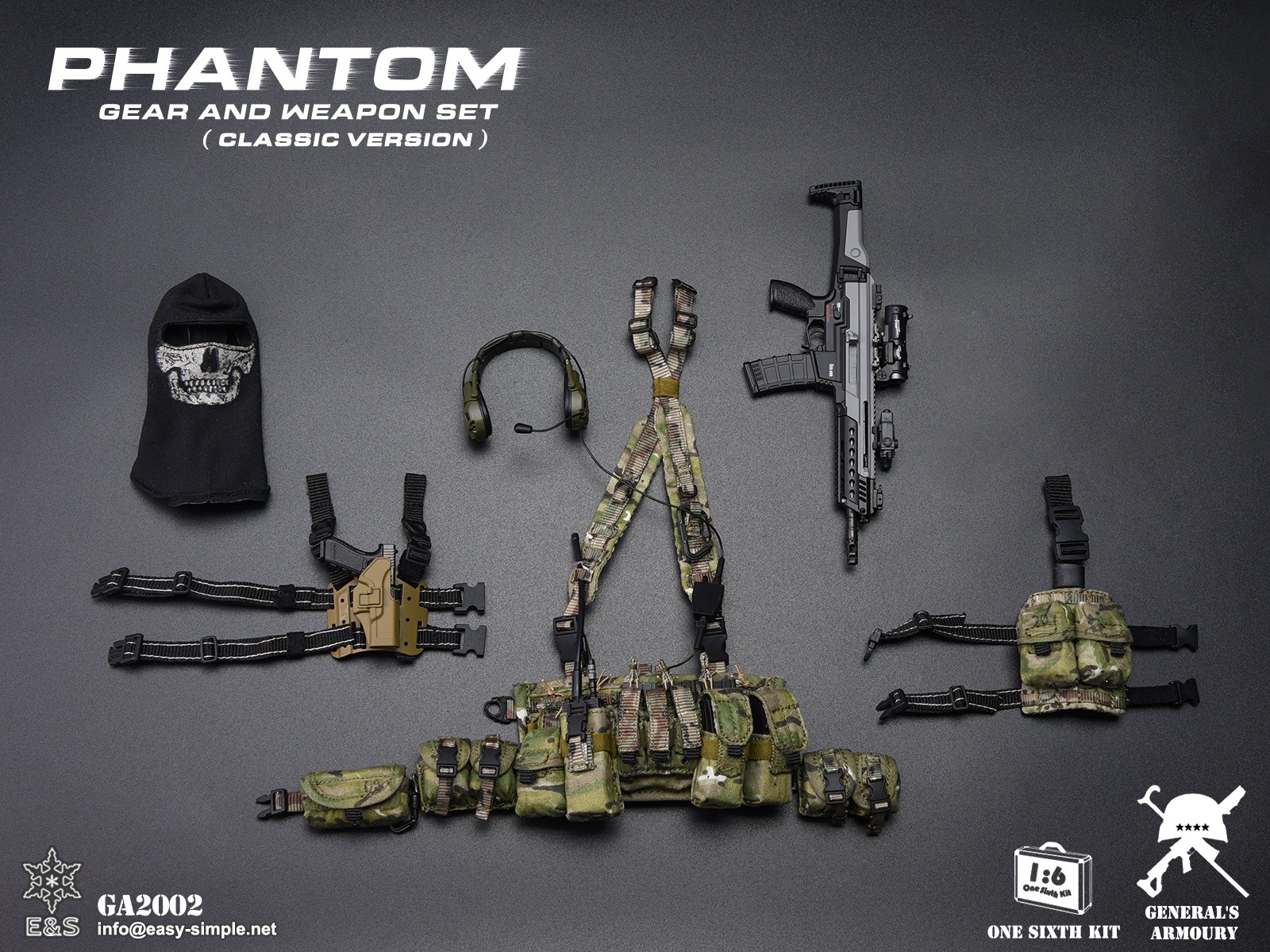 [สั่งจอง]General's Armoury GA2002 1/6 : Phantom Gear And Weapon Set (Classic Version)