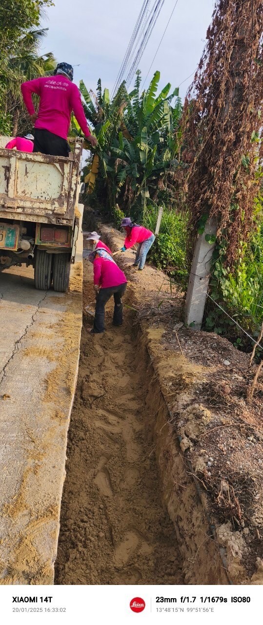 งานวางระบบท่อระบายน้ำ เทศบาลตำบลเบิกไพร อ.บ้านโป่ง