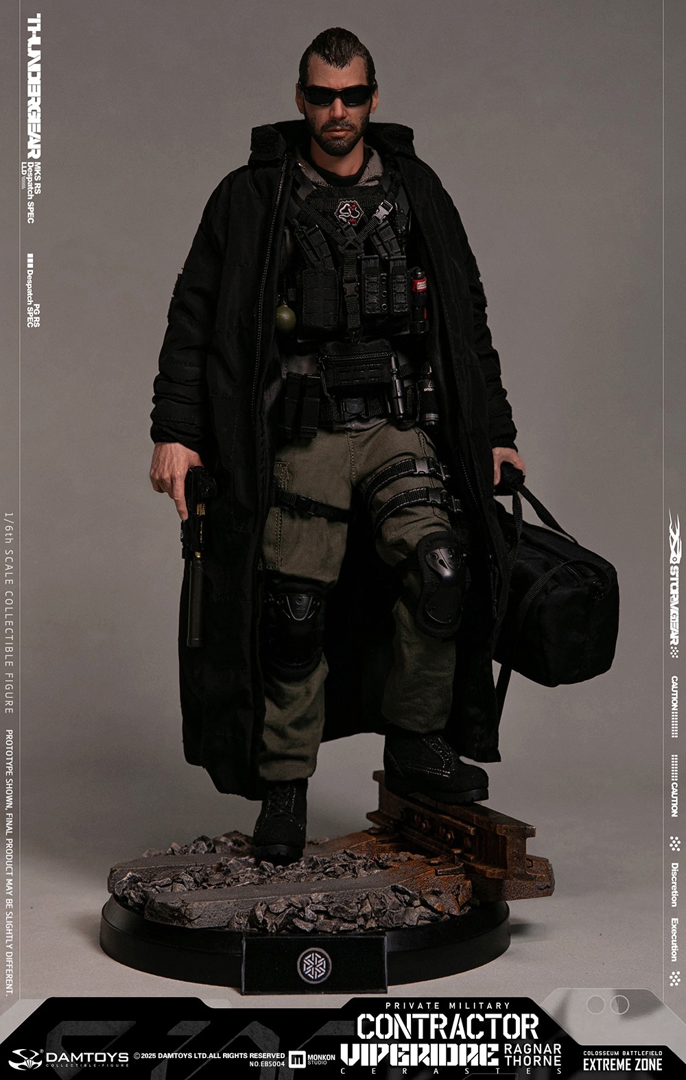 [สั่งจอง] DAMTOYS EBS004 1/6 : EXTREME ZONE PMC “VIPERIDAE CERASTES”RAGNAR THORNE Collectible Figure Specifications
