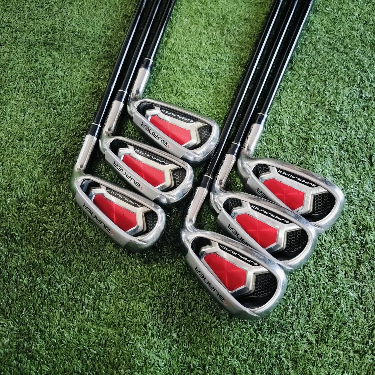 ชุดเหล็ก TAYLORMADE BURNER SUPERLAUNCH เป็นชุดเหล็กที่ตีง่ายมากที่สุด ตีสนุกมากที่สุดเลยค่ะ ก้าน FUBUKI 50 FLEX R มีเหล็ก 5 6 7 8 9 PW ไม้กอล์ฟพรีเมี่ยมมือสอง ของแท้ By NakaraLuxurious