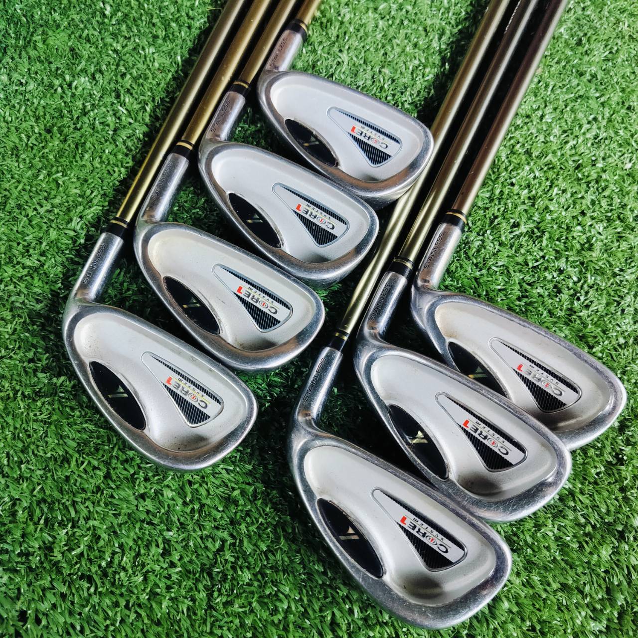ชุดเหล็ก PROKENNEX CORE1 SYSTEM ก้าน HIGH MODULUS GRAPHITE FLEX R เป็นชุดเหล็กก้านกราไฟต์ ที่ตีง่ายๆแบบสบายๆ ไม้กอล์ฟพรีเมี่ยมมือสอง ของแท้ By NakaraLuxurious