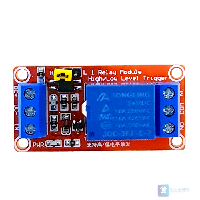 รีเลย์แบบ 1 ช่อง 24V relay module optocoupler isolation high and low