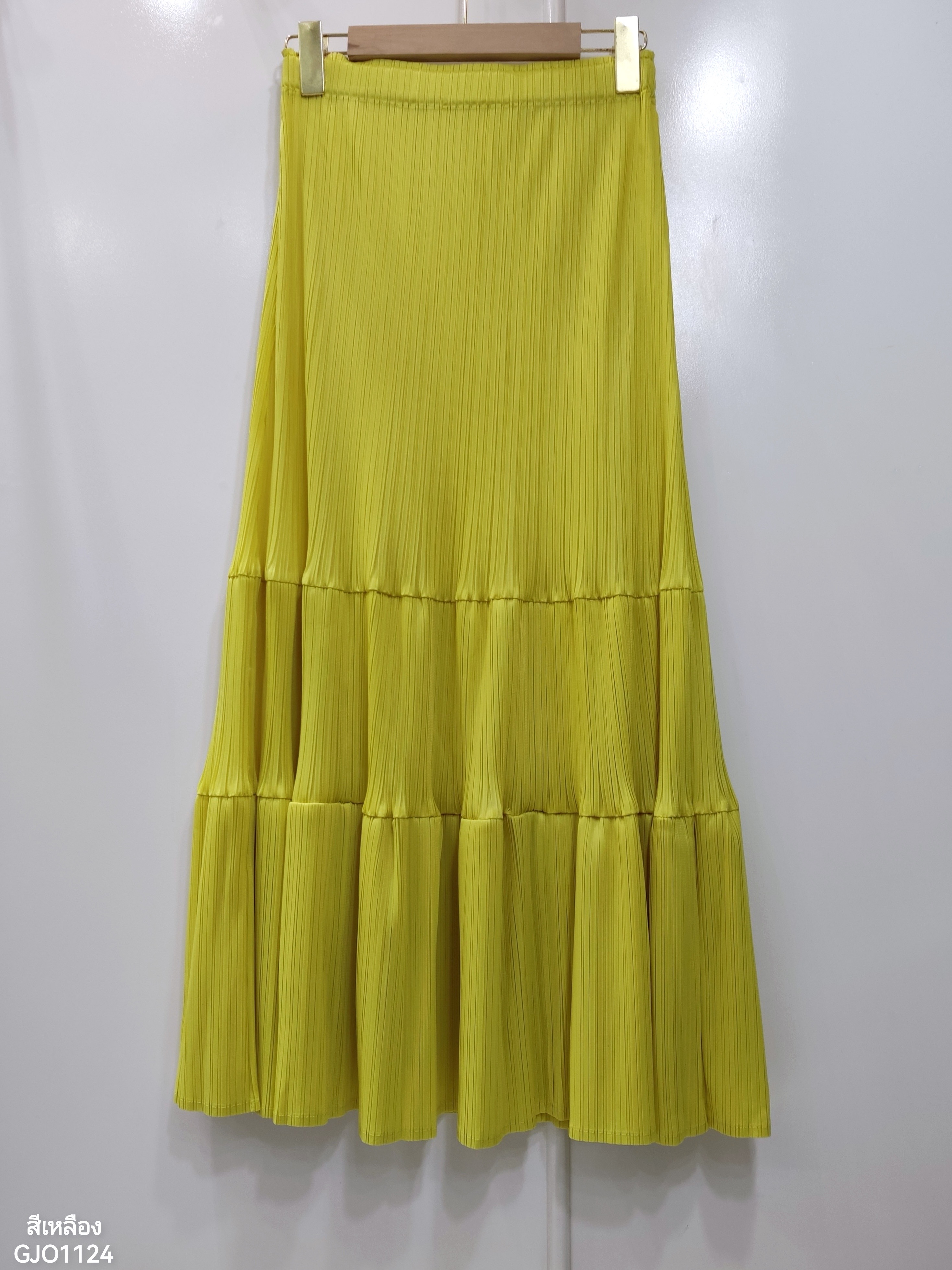 ปรับราคาลง20%!! ยาว 34นิ้ว! 2MUAY รุ่น GJO1124 กระโปรงพลีทคุณภาพ RIPPLE PLEATED SKIRT 10 สี FREE SIZE