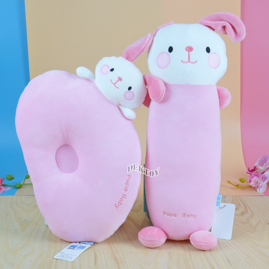 PAPA BABY หมอนหนุน+หมอนข้างเด็ก รุ่น PLWD741-744 ผ้าสเปนเดก นุ่มมาก เบาสบาย