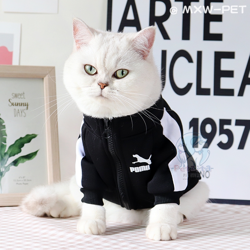 🇹🇭พร้อมส่ง🇹🇭 🔴⚫ 🐶🐱 เสื้อวอร์ม แนวสปอร์ต สุดเท่ห์ *มีไซส์ใหญ่ หมาอ้วน งานแบรนด์ ผ้านิ่ม for pet สุนัข หมา แมว