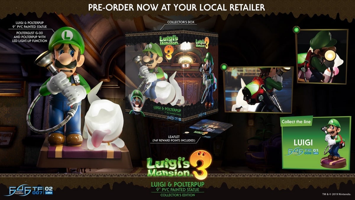 [สั่งจอง]First 4 Figures 23cm : LUIGI'S MANSION 3 – LUIGI AND POLTERPUP COLLECTOR'S EDITION