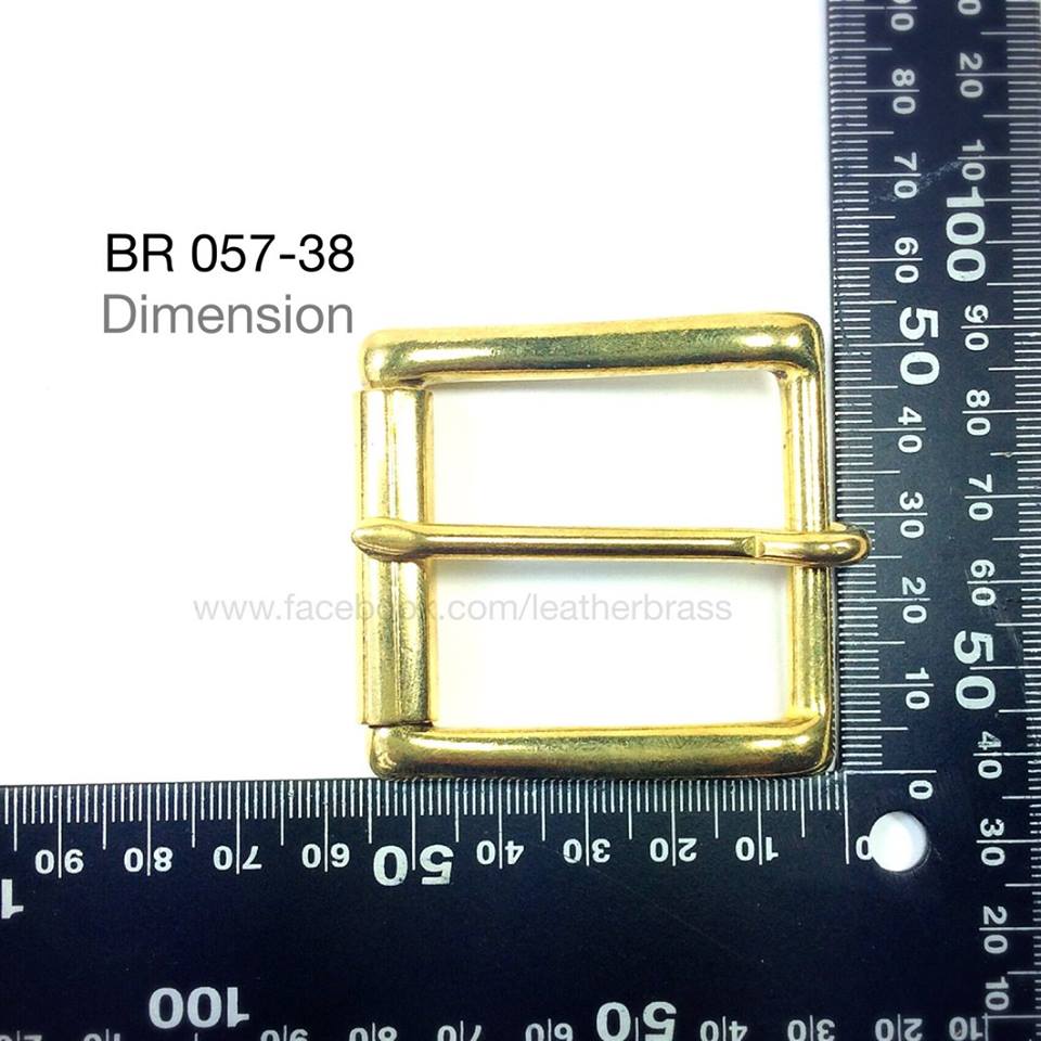 BR057 หัวเข็มขัด หัวเข็มขัดปรับสายกระเป๋า อะไหล่ทองเหลืองแท้ อุปกรณ์งานหนัง leatherbrass **ราคาต่อชิ้น**