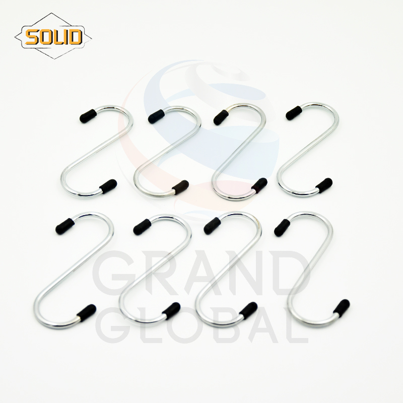 SOLID ตะขอแขวน ทรง โค้ง รูป ตัว S แขวน สิ่งของ ตะขอ เกี่ยว ห้อย อนกประสงค์ 8 ชิ้นต่อแพ็ค